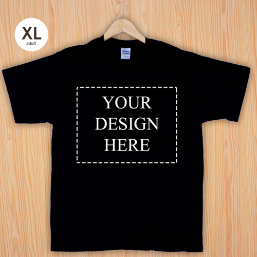 Cotton Black  Left Chest Image Adult Extra Large