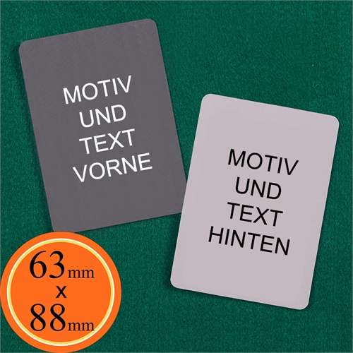 Blanko Spielkarten 63 x 88mm Personalisieren