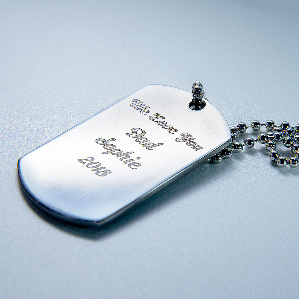 laser engraved message